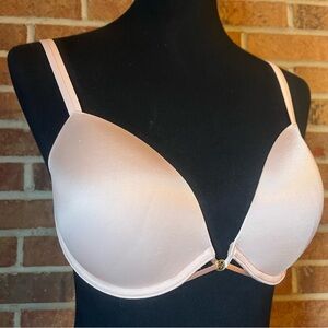 Victoria’s Secret 34D Very Sexy Push Up Padded Underwire Bra Nude Beige Satin